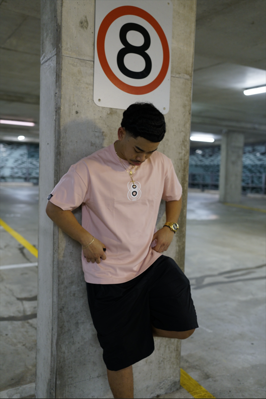 Spider 8 Tee - Sakura Pink