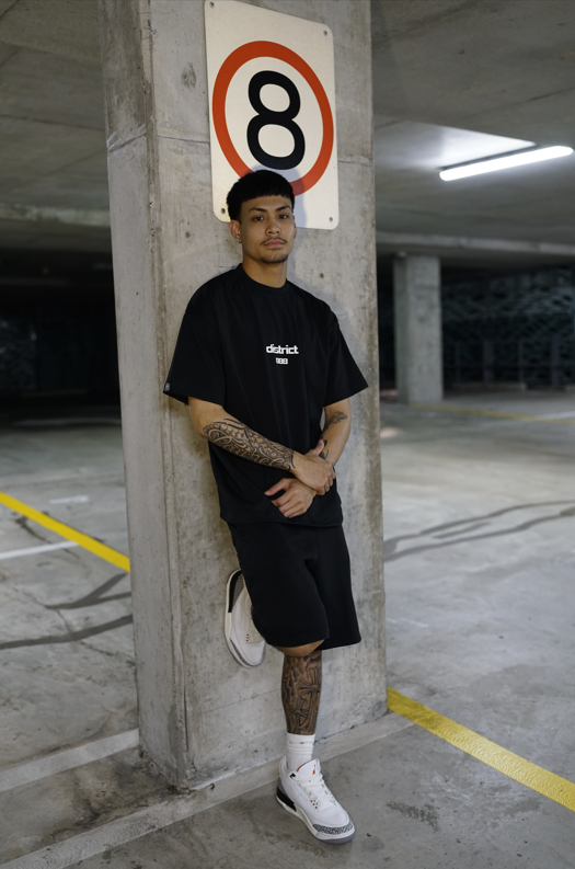 Shadow Series Box Tee - Shadow Black